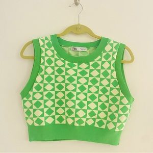 Zara green top